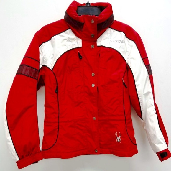 SPYDER Women's Red Coat with Packable Hood Coat